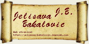 Jelisava Bakalović vizit kartica